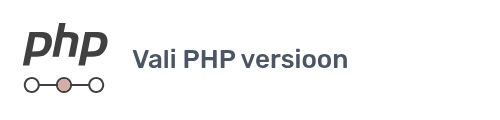 cPaneli moodul Vali PHP versioon jaotises Tarkvara