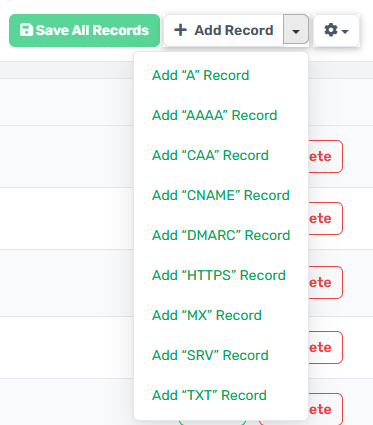 Zone Editor add record rippmenüü